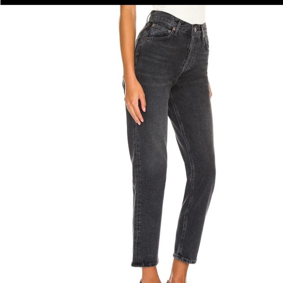 AGOLDE (34) Fen High Rise Relaxed Taper in Shambles Distressed - Picture 15 of 16